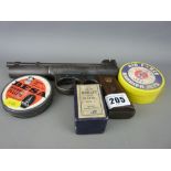 Webley MkI air pistol (1920s) and pellets