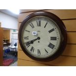 Early 20th century school/railway type circular dial wall clock