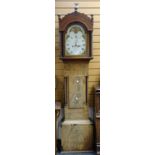 A Victorian mahogany encased painted dial eight-day longcase clock, signed William Latch of Newport,