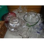 Collection of various glassware, bowls, jugs