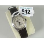 A vintage stainless steel Breitling antimagnetic and shockproof wristwatch No.2914, on later leather