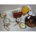 Group of assorted pocket watches to include gold plated, railway timekeepers (7)