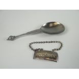 A twentieth century Norwegian sterling silver reproduction of a seventeenth century spoon with