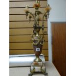 A marble and gilt metal candelabra together with a parcel of circa 1970s Natwest posters