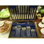 A vintage cased set of Reliance electroplate cutlery