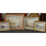 A parcel of gilt framed furnishing pictures (4)