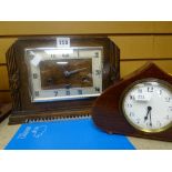 Early twentieth century Deco-style oak Wolverhampton mantel clock presented as a retirement gift