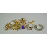 PARCEL OF ASSORTED GOLD JEWELLERY