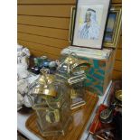 COLLECTION OF MAINLY CLASSICAL LP RECORDS, two brass effect ceiling lamps, two framed paintings,