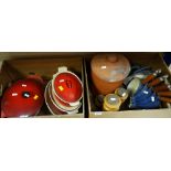 PARCEL OF LE CREUSET COOKWARE, Portmeirion storage jars