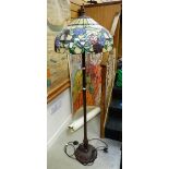 A TIFFANY-STYLE STANDARD LAMP