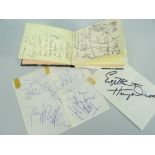 AN AUTOGRAPH BOOK & LOOSE PAGES SIGNED BY THE JIMI HENDRIX EXPERIENCE BAND MEMBERS & OTHERS '