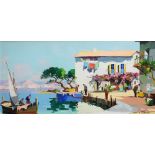 DOYLY JOHN (1906-1993) oil on canvas - entitled 'Eden Roc, near Monte Carlo, French Riviera', 34 x