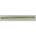 14K YELLOW GOLD LADIES BRACELET STAMPED "ITALY". 21 cm long, 27.8 grams approximately. Condition