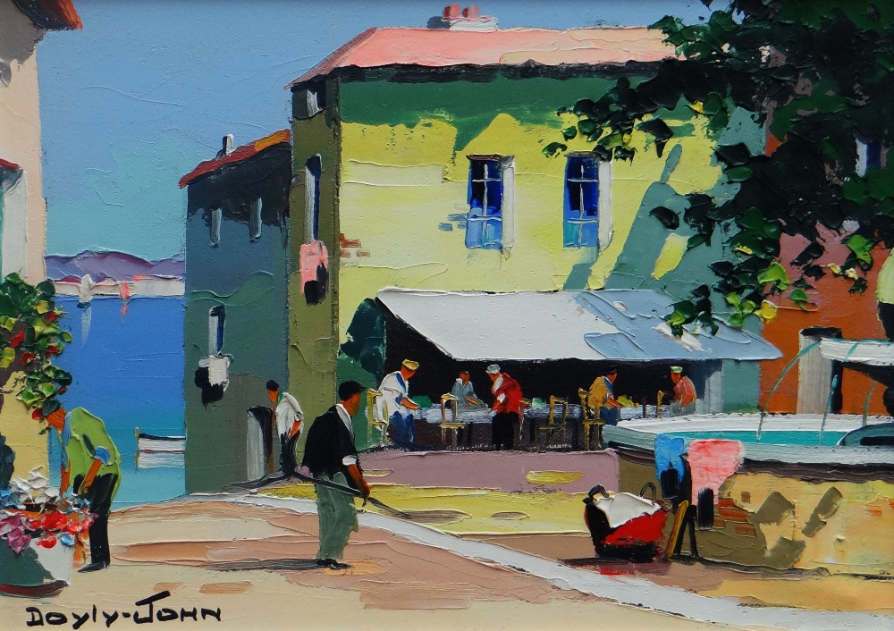 DOYLY JOHN (1906-1993) oil on canvas - entitled 'Cap Ferrat, near Nice, South of France', 24 x 33.