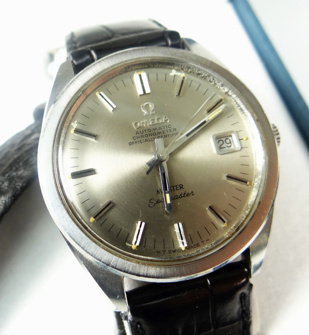 OMEGA AUTOMATIC CHRONOMETER SEAMASTER with retailers mark 'Meister' with strap and with associated