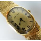 JEAN RENET LADIES WRISTWATCH ON 9CT YELLOW GOLD STRAP. 40.3 grams approximately. Condition Report: