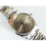 ROLEX OYSTER PERPETUAL DATE GENTLEMAN'S STAINLESS STEEL WRISTWATCH on later after market steel