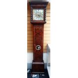 A LATE 17TH CENTURY WALNUT MARQUETRY LONGCASE CLOCK with eight day movement (restored and