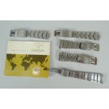 COLLECTION OF ROLEX 'HALF' BRACELETS & OMEGA WARRANTY 1. 78360 Steel Oyster, circa 1993 2. Steel