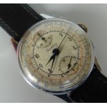 A GENT'S BREITLING CHRONOGRAPH WRIST WATCH CIRCA 1940s, the case numbered 589528 / 178 having a