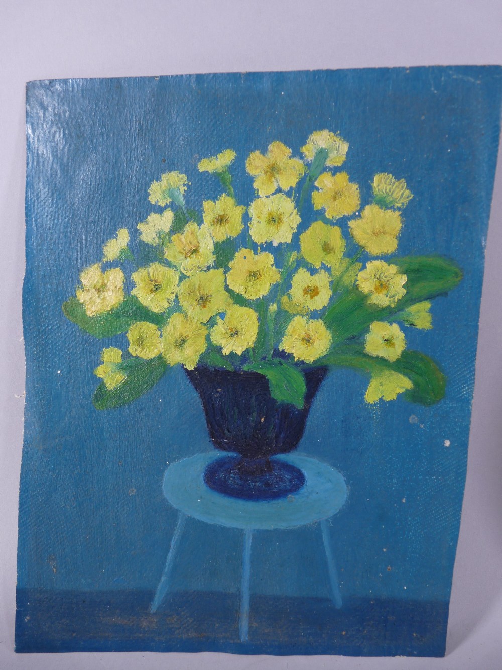 A G WILLIAMS two oils, one on board, one on canvas - still life, yellow flowers, 26 x 20 cms and - Image 5 of 9