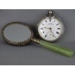 A Chester silver cased vintage pocket watch, the dial marked H Samuel, Manchester (no key, attention