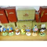 Collection of boxed Royal Doulton figurines including four Rupert characters, 2004 Bunnykins of