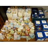 Colourful collection of 'Cherished Teddies' and 'Colourbox Teddy' miniatures, mainly boxed