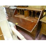 Edwardian inlaid mahogany fall front bureau, 96.5 cms high, 91 cms wide, 41 cms deep