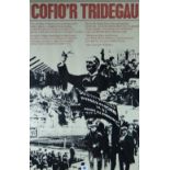 WELSH ARTS COUNCIL ORIGINAL POSTER - for 'Cofio'r Tridegau' by Alun Llywelyn-Williams, 76.5 x