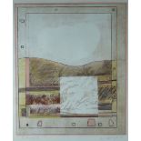 GERARD HASTINGS colour dry-point etching - entitled 'Pastorale VII', signed and dated 1981, 39 x