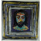 JACK JONES watercolour and ink - entitled 'Christ in Gethsemane', signed and dated 1980, 16 x 15cms