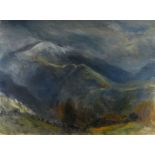 KEITH ANDREW watercolour - entitled verso 'Snowdon From Dinorwig', 56 x 74cms