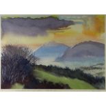 JOHN PETTS limited edition (1/100) colour print - landscape, entitled 'Mynyddoedd Cymru: Wedi'r