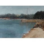 GLADYS GREGORY ROBERTS (Bangor) oil - study of Penrhyn Port, Bangor, signed, 28 x 38cms Auctioneer's