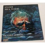 DYLAN THOMAS AUTOGRAPHED LP the sleeve of the Under Milkwood L.P signed by Richard Burton and Philip