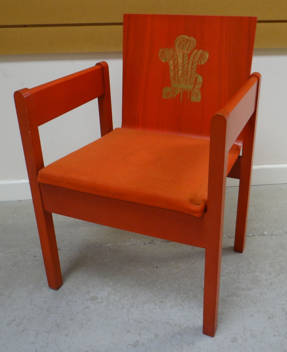 INVESTITURE CHAIR an icon of design being the 1969 Prince of Wales Investiture chair by Lord