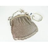 SILVER LADIES MESH PURSE TOGETHER WITH silver frame (2)