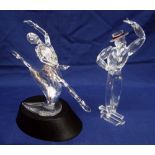 A PAIR OF SWAROVSKI MAGIC OF THE DANCE SCULPTURES 'Anna' and 'Antonio' dated 2004 with title