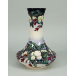 A MOORCROFT POTTERY NARROW NECKED VASE limited edition (7/62) in the 'Snowberry' pattern dated 2002,