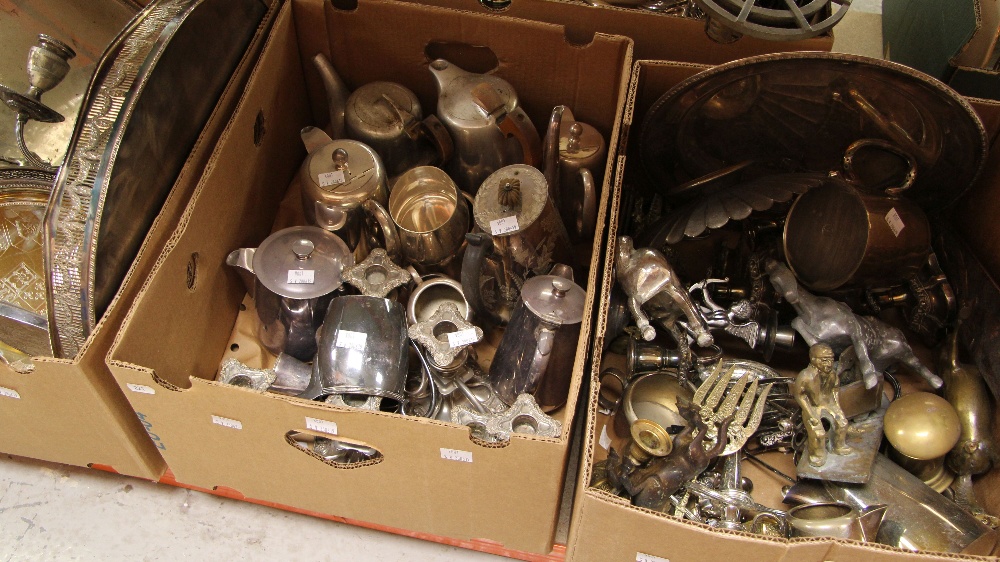 THREE BOXES OF METALWARE