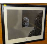 NICK CUDWORTH monochrome print - entitled 'Modern Times: Making Faces', signed and dated 1993, 49