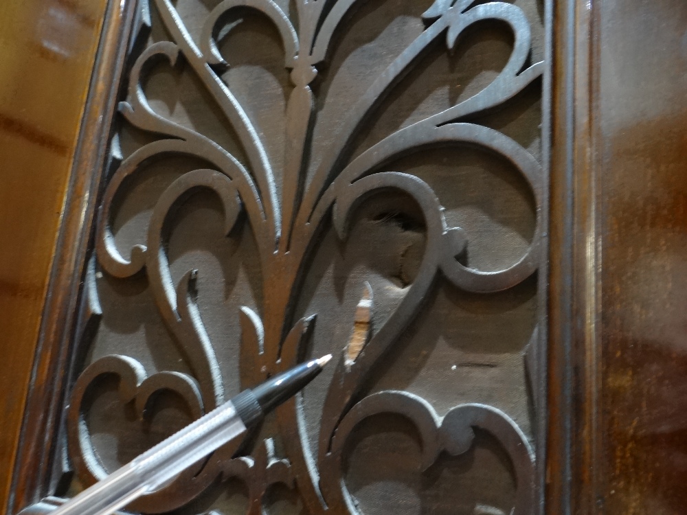 A GOOD EDWARDIAN INLAID MAHOGANY LONGCASE CLOCK having a filigree brass and silvered dial bearing - Image 5 of 20