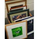 COLLECTION OF EIGHT VARIOUS PICTURES all framed, some watercolours