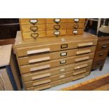 A GOOD MASON & SONS LTD SIX-DRAWER PLAN CHEST containing ordnance survey and other maps
