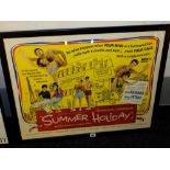 AN ORIGINAL 1963 CINEMA POSTER FOR SUMMER HOLIDAY starring Cliff Richard and Laurie Peters, 60 x