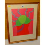 ANGELA DALLAS limited edition (2/10) lithograph - bright coloured abstract, signed and dated 1967,