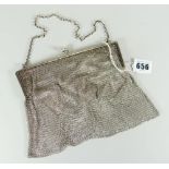 SILVER MESH LADIES PURSE, London hallmarked