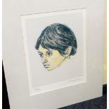 SIR KYFFIN WILLIAMS RA limited edition (100/150) coloured print - head portrait of Patagonian Girl